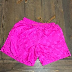 Hot Pink DSG Athletic Shorts Checkered Pattern Size S